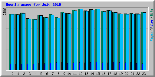 Hourly usage for July 2019